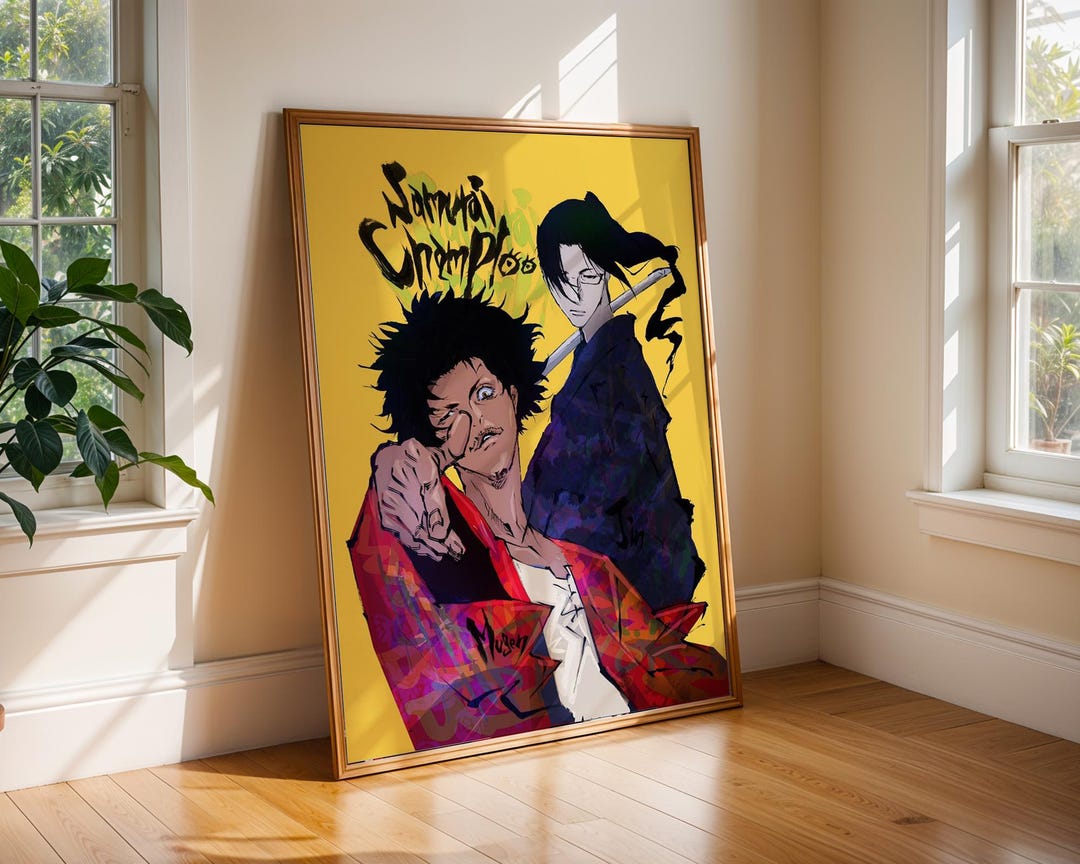 Samurai Champloo Anime Poster: Minimalist Manga Art Print - Etsy