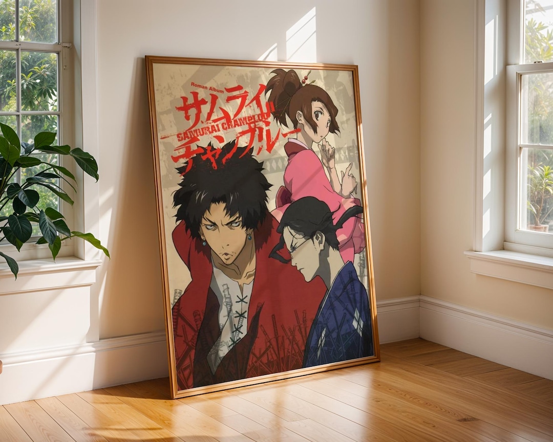 Samurai Champloo Anime Poster: Minimalist Manga Art Print - Etsy