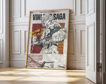 No Enemies - Vinland Saga Laser Engraved Wooden Manga Cover Wall