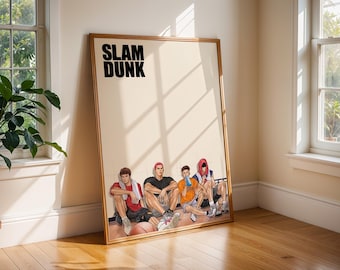 Póster de anime Slam Dunk: Impresión minimalista de manga