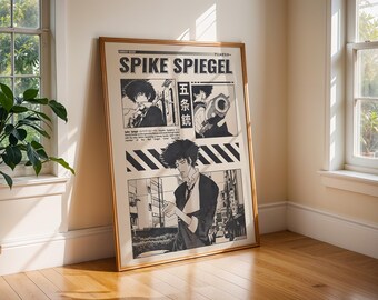 Cowboy Bebop Anime-poster, minimalistisk retrostil (flera storlekar)