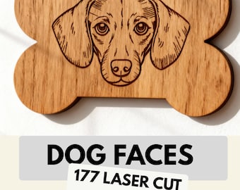 177 Dog Breeds Peeking Line Art Svg Bundle Keychain with bail - Dog Ornaments, Multi Layer Laser Cut Designs, Glowforge CNC Plasma Cut File