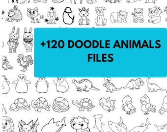Doodle Animals Svg Bundle,Animal Svg,Doodle Svg,Safari Animal Svg,Cute Animal Svg,Farm Animal Svg,Animal Clipart Png,Nursery Svg,Woodland