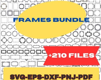 Decorative Frames SVG Bundle | Simple and Elegant Borders | Ornamental Frame Cut Files for Cricut & Silhouette