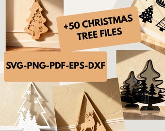 Christmas Tree Laser Cutting, Christmas Tree DXF, Christmas Tree SVG, Christmas Decoration, Christmas Tree Stand DXF, Christmas Tree Decor