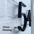 5 Inch Modern Floating Aluminum House Numbers & Letters/ Clean Modern House Numbers / Black Number / Outside Address Sign / Address Plaque /