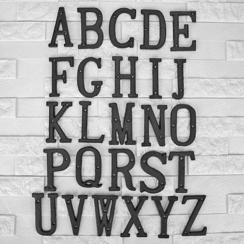 8CM Rustic Cast Iron House Numbers Vintage Decorative Cast Iron Metal ...