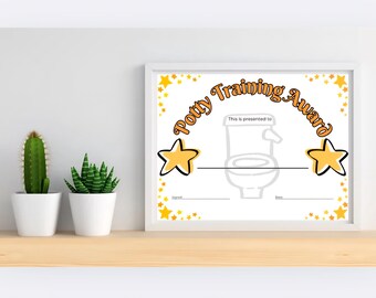 Potty Training Certificate – Printable Reward for Kids | Fun Toddler Milestone Award | Digital Download