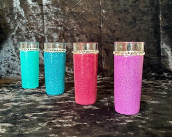 Aangepast glitterborrelglas, strass rand, gunst vrijgezellenfeest, gepersonaliseerde naam