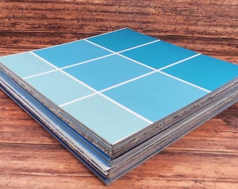 Assorted Blue Cardstock – 100 Sheets of Solids, Patterns & Textures (6x6 Craft Paper Pack)