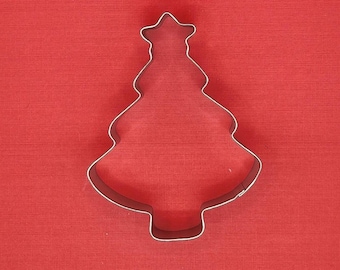 Christmas Tree with Star Cookie Cutter – 4 Inch Food Safe Holiday Baking Tool