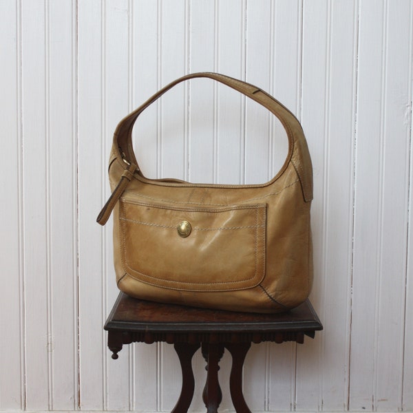 COACH Bag Leather Tan Purse Beige Handbag 80s 1980s Vintage