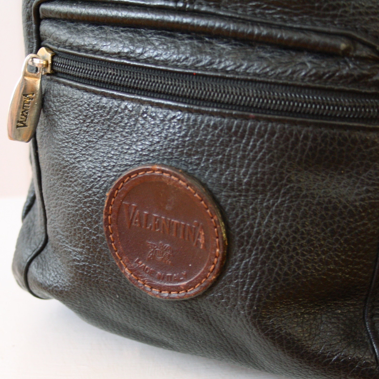 Bag Black Brown Leather Valentina Purse Italian Made in Italy Etsy