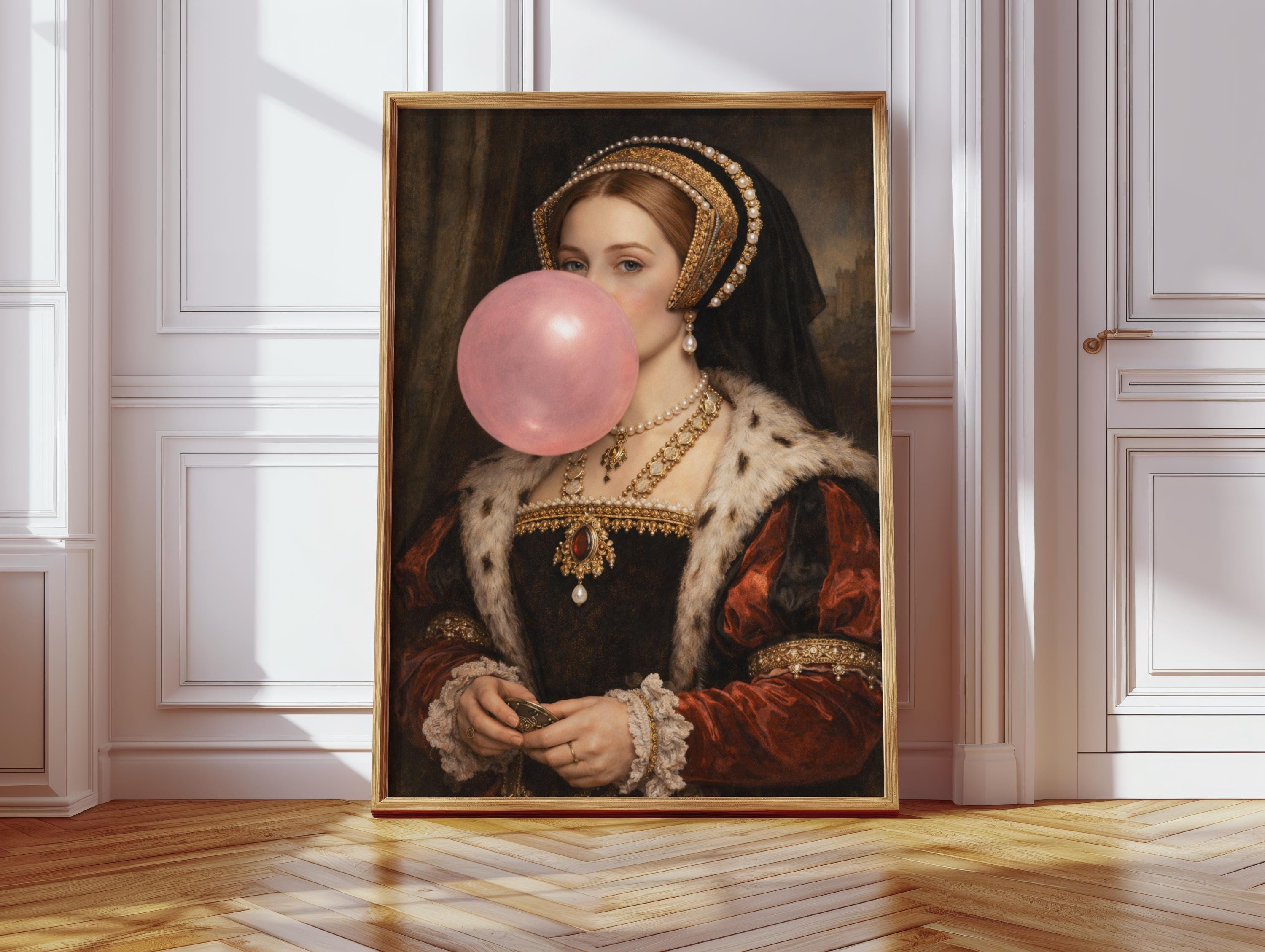Renaissance Bubblegum Portrait - Etsy