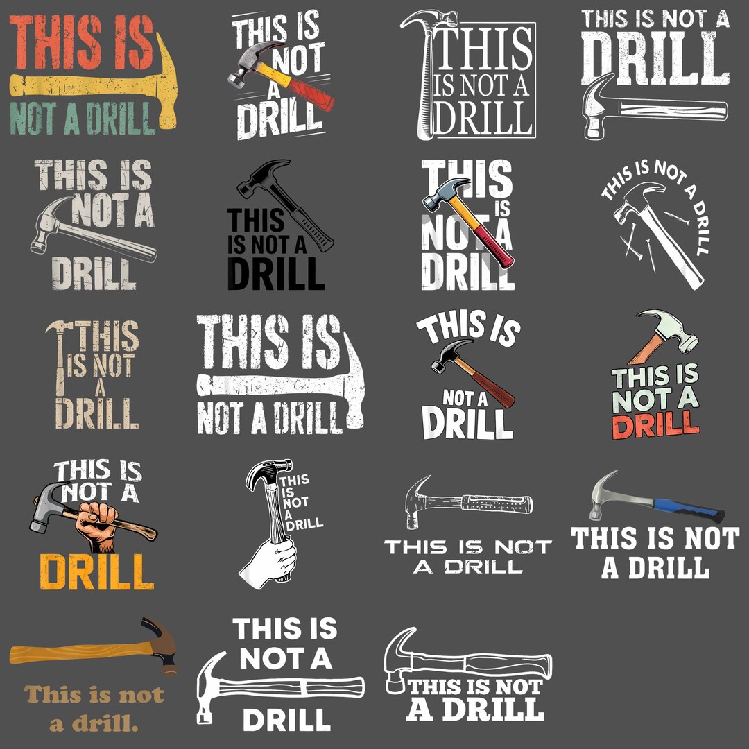 This is Not A Drill PNG, Funny Handyman Carpenter Woodworker Clipart ...