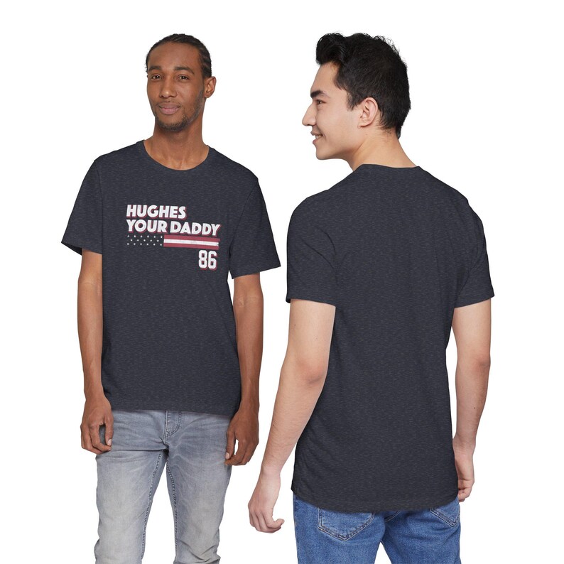 Camiseta Hughes Your Daddy, regalo para fanáticos del hockey de Jack Hughes, camiseta divertida para el día del juego, ropa de hockey imagen 14