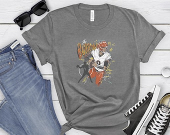 Joe Burrow Shirt Cincinnati Football Tee Ohio Football Apparel Tiger Stripes Shirt Game Day Unisex Tee Who Dey Fan Gift Quarterback Tee