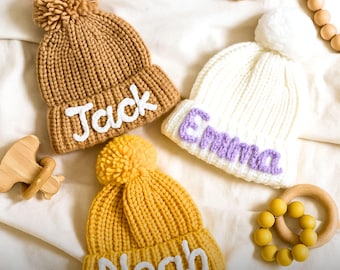 Baby Hats, Baby Beanie, Embroidered Hats, Baby Essentials, Newborn Outfit, Personalized Baby Gifts, Baby Shower Gifts, Newborn Hat