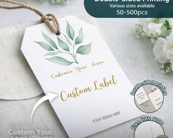 Etiquetas para recuerdos de boda personalizadas con cordel, etiquetas de agradecimiento personalizadas al por mayor, etiquetas de regalo rústicas botánicas