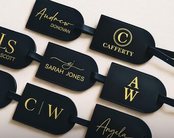 Custom Luggage Tag, Travel Accessories, Leather Luggage Tag, Wedding Favors, Bridesmaid Gift, Travel Gifts, Luggage Tags
