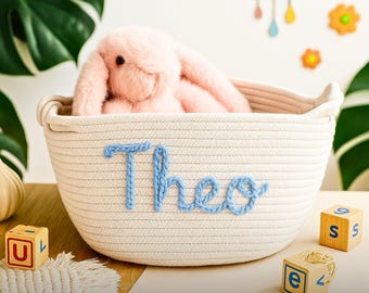 Custom Nursery Storage, Newborn Gift, Baby Shower Gift Basket, Baby Basket, Personalized Baby Gifts.