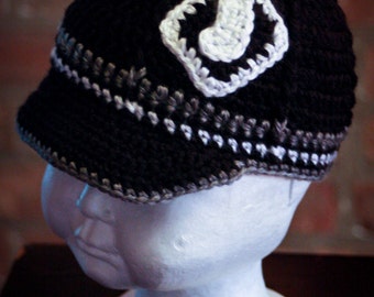 Chicago White Sox Inspired Crocheted Baseball Cap (Newborn - Children Size) (Made to Order)