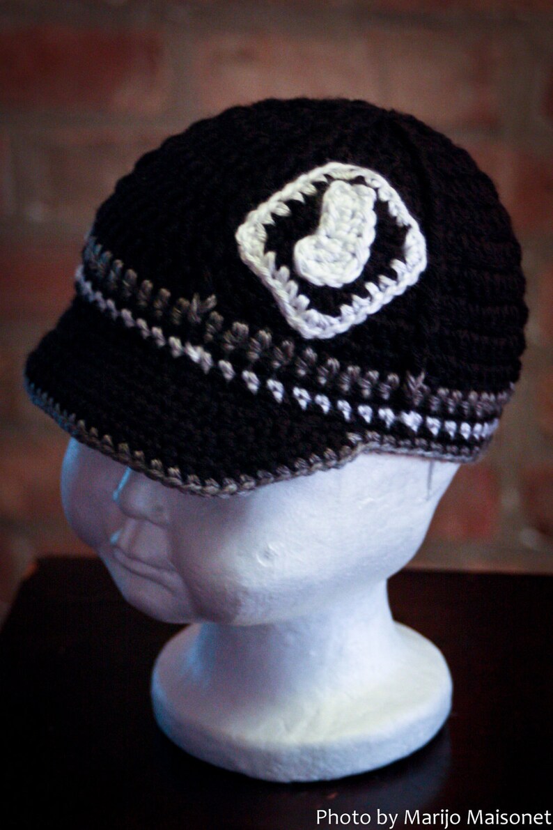 Chicago White Sox inspirierte gehäkelte Baseballkappe Neugeborene bis Kinder Made to Order Bild 1