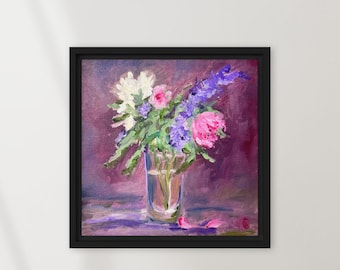 Stay Awhile, August-Plum Light-Oil Painting Canvas Print