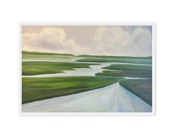 Whispers of the Marsh – Coastal Marsh Landscape Canvas Print by Kaleigh Anderson