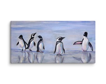 Sonnenaufgang Ölgemälde Druck 20x10 Leinwand | Fünf im Morgengrauen