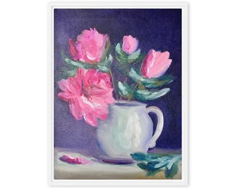 Fresh Cut Delight – Floral Still Life Canvas Print by Kaleigh Anderson