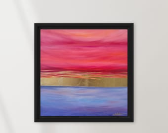 Crimson & Tide – Abstract Coastal Painting