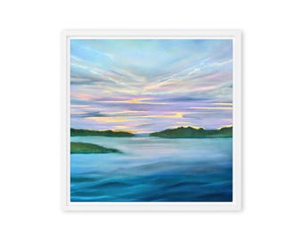 Coastal Sunset Canvas Print – Gilded Horizons No. 10 Marsh Landscape Wall Art