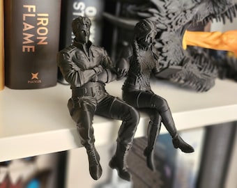 Violet and Xaden 3D Printed Shelf Sitters | Fourth Wing Fan Gift | Fantasy Couple Figurine | BookTok Decor | Dragon Rider Gift | 15cm