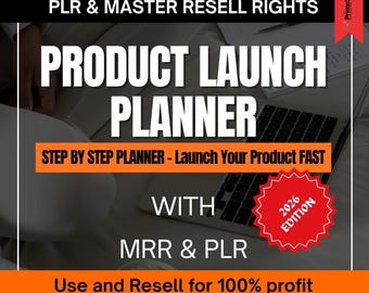 Product Launch Planner | Step-by-Step Business Guide (PLR + Resell Rights)