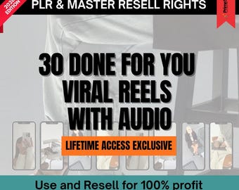 30 Done-For-You Viral Reels With Audio