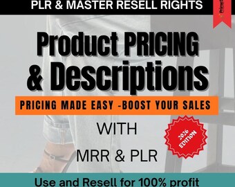 Product Pricing & Descriptions Guide | Etsy Listing Optimization, Sales Copy Tips (PLR + Resell Rights)