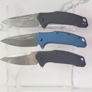 Kershaw Link Drop Point Knife Olive Aluminum (3.25&quot; Stonewash 20CV) 1776O