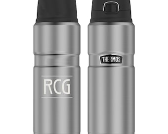 Gravierte Thermoskanne Stainless King 24 Unzen Direktgetränkeflasche - Personalisierter Edelstahl-Thermoskannen-Markenbecher - Personalisierter Kaffee-Reisebecher