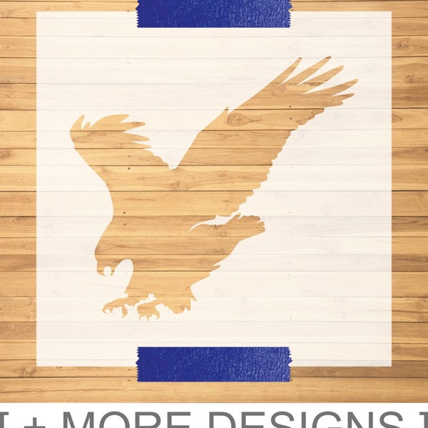 Laser-Cut Eagle Stencil | Custom Animal Stencil | Bird Stencil | Painting Stencil