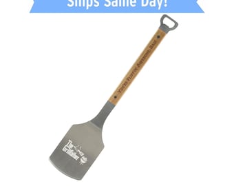 Flippin Love You Flippin Awesome BBQ Spatula - Engraved Father's Day gift, custom grilling gifts - BBQ Tools, Birthday Gift, New Dad