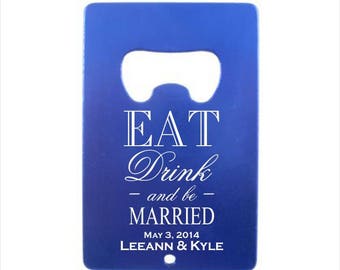 300 of Personalized Credit Card Bottle Opener - engraved bottle opener wedding favor, groomsman gift, colorful personalized party favor