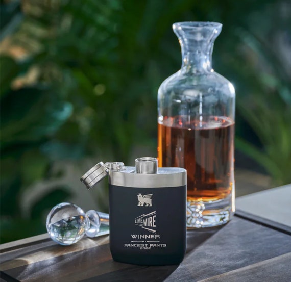8oz BLACK 21 Flask Laser Engraved 8oz BLACK 21 Flask Laser Engraved