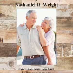 Personalized &quot;In Loving Memory&quot; Photo Frame - Engraved Picture Frame  - Pallet Gift Frame - Condolence Gift - Sympathy Gift