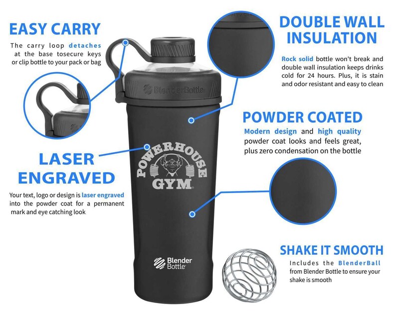 Custom Blender Bottle Shaker Bottle Fitness Gift Etsy