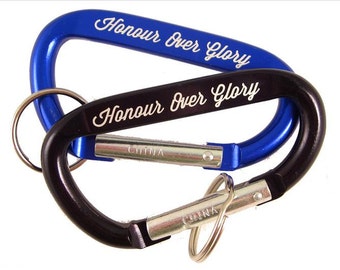 Personalized Keychain Carabiner - engraved colored aluminum carabiner wedding favor, groomsman gift, colorful personalized party favor