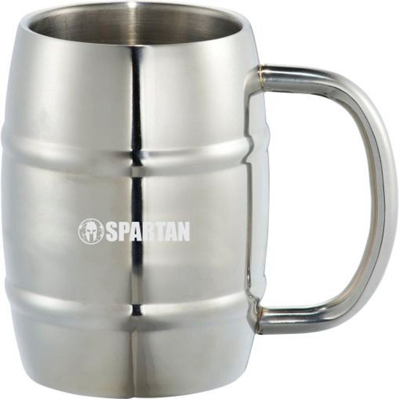 Engraved 14oz Stainless Steel Barrel Mug Personalized Beer Etsy