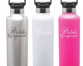 Bridal Party 25oz Thermal Bottle - Travel Water Bottle - Gift for Her - Bridesmaid Gift - Maid of Honor - Bride - Wedding Party Gift