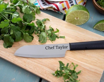 Cook's Chopping Utility Kitchen Knife - Wedding - Father's Day - Groomsman Gift - Housewarming Gift - Birthday - Chef Knife - Made in USA