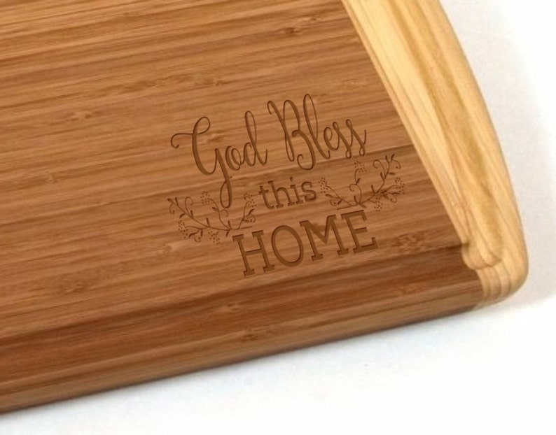Totally Bamboo Bless This Home Design Kona 18 by 12.5 Engraved C Totally Bamboo Bless This Home Design Kona 18 by 12.5 Engraved C